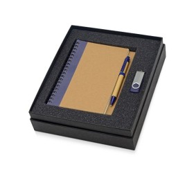 Подарочный набор Essentials с флешкой и блокнотом А5 с ручкой, синий