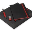 Подарочный набор Q-edge с флешкой, ручкой-подставкой и блокнотом А5, красный