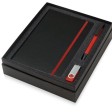 Подарочный набор Q-edge с флешкой, ручкой-подставкой и блокнотом А5, красный
