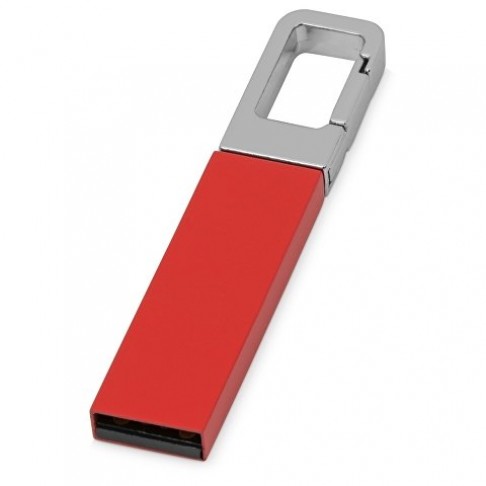Флеш-карта USB 2.0 16 Gb с карабином 