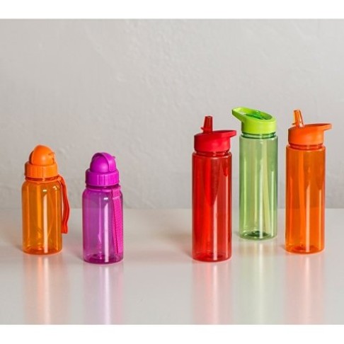 Бутылка для воды со складной соломинкой «Kidz» 500 мл, оранжевый Бутылка для воды со складной соломинкой «Kidz» 500 мл, оранжевый