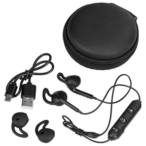 Беспроводные наушники «Get Up» с чехлом, черный Беспроводные наушники «Get Up» с чехлом, черный