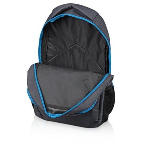 Рюкзак «Metropolitan», серый с голубой молнией