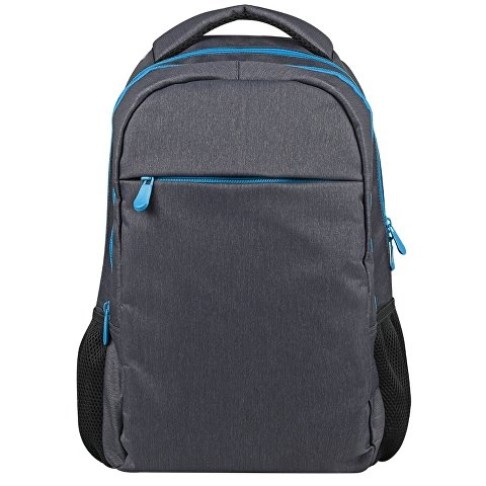 Рюкзак «Metropolitan», серый с голубой молнией