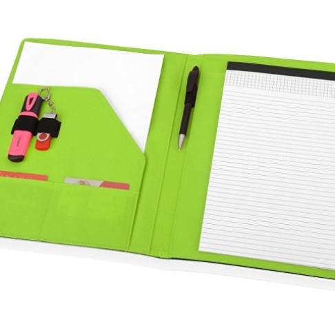 Папка для документов «Делос», черный/зеленое яблоко