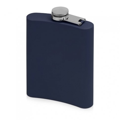Фляжка 240 мл Remarque soft touch, 201 сталь, синий