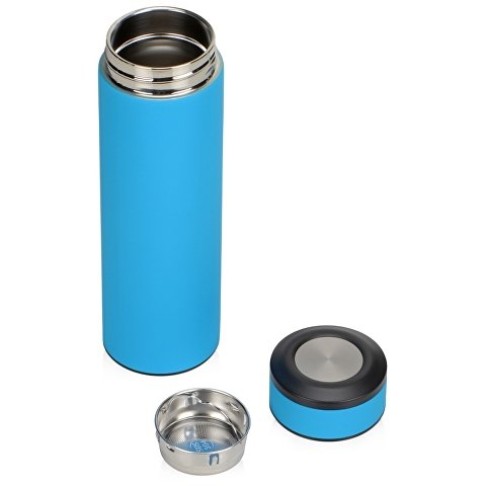 Термос «Confident» с покрытием soft-touch 420мл, голубой