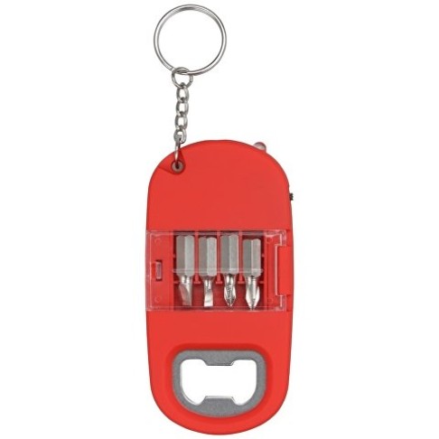 Брелок-открывалка с отвертками и фонариком 