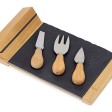 Набор для сыра из сланцевой доски и ножей Bamboo collection 