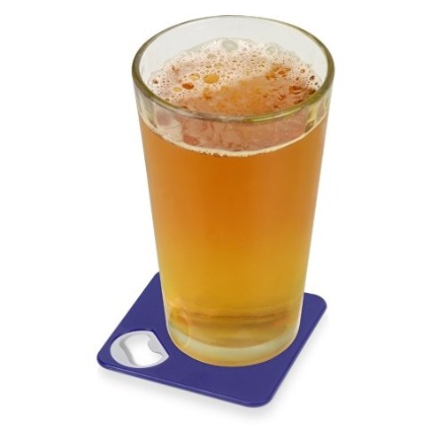 Подставка для кружки с открывалкой «Liso», черный/синий Подставка для кружки с открывалкой «Liso», черный/синий