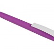 Ручка пластиковая soft-touch шариковая «Zorro», фиолетовый/белый