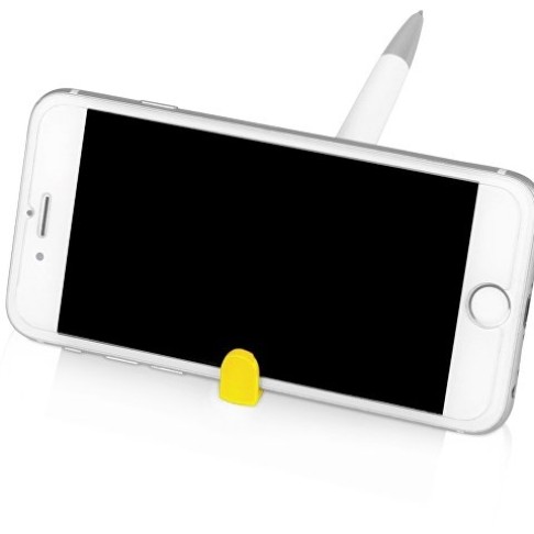 Ручка-подставка «Кипер», белый/желтый Ручка-подставка «Кипер», белый/желтый