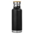 Медная спортивная бутылка с вакуумной изоляцией Thor объемом 480 мл, черный