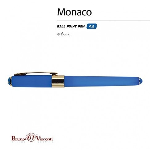 Ручка пластиковая шариковая «Monaco», 0,5мм, синие чернила, ярко-синий