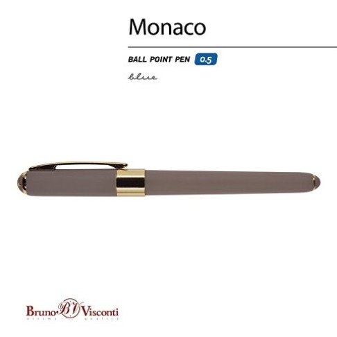 Ручка пластиковая шариковая «Monaco», 0,5мм, синие чернила, серый