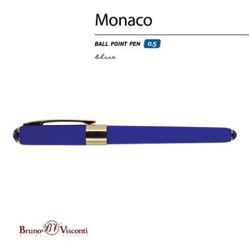 Ручка пластиковая шариковая «Monaco», 0,5мм, синие чернила, сине-фиолетовый