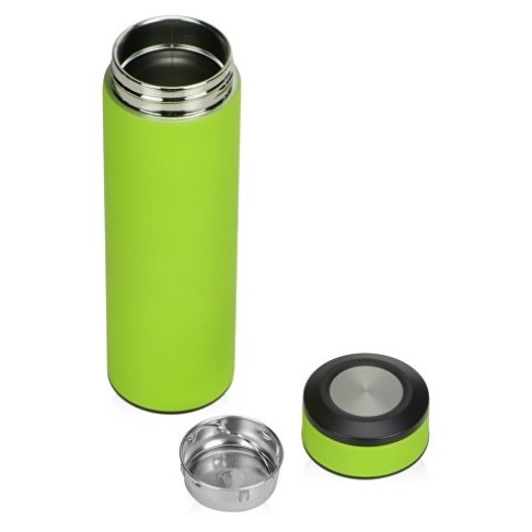 Термос «Confident» с покрытием soft-touch 420мл, зеленое яблоко