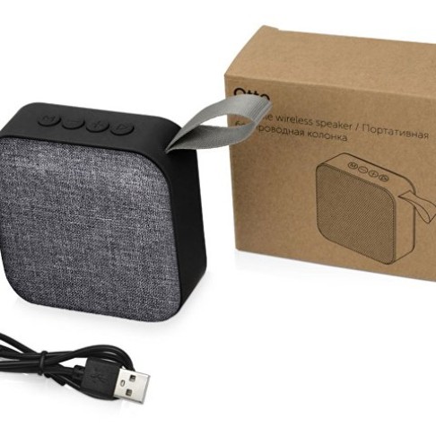 Портативная колонка «Otto», серый/черный Портативная колонка «Otto», серый/черный