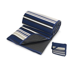 Плед в полоску в сумке Junket, синий