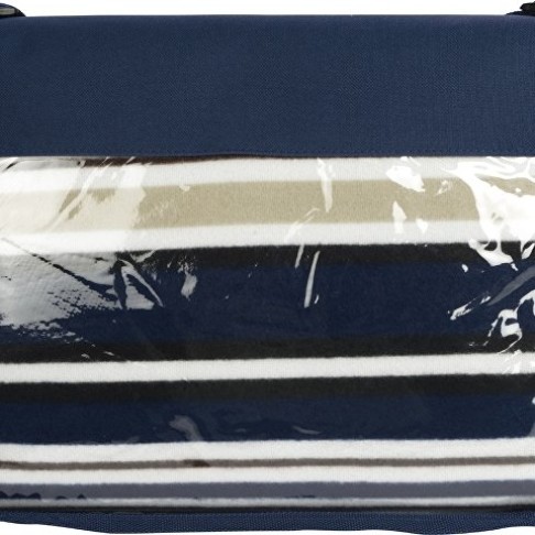 Плед в полоску в сумке Junket, синий