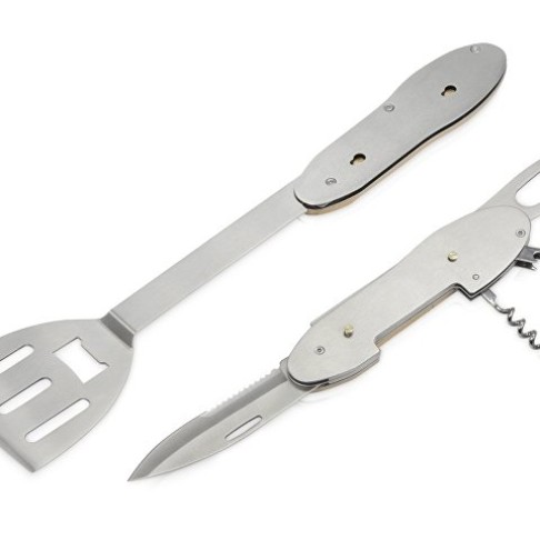 BBQ мультитул Blade 5в1 с деревянными ручками, в чехле