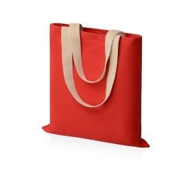 Сумка для шопинга Steady из хлопка с парусиновыми ручками, 260 г/м2, красный