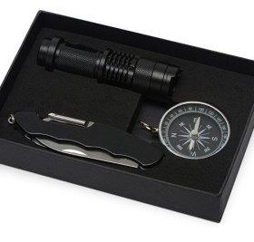 Набор для активного отдыха «Decker» из компаса, фонарика и мультитула