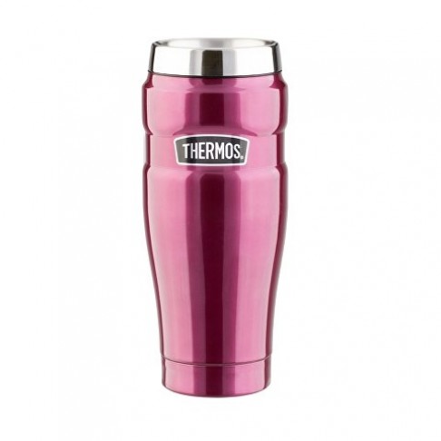 Кружка-термос со стальной колбой SK1005 Matte Raspberry leak proof Vacuum Travel Tumbler, 470ml., красный