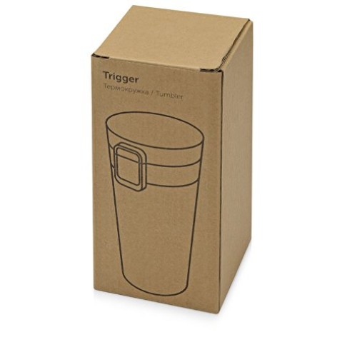Герметичная термокружка «Trigger» 380мл, черный Герметичная термокружка «Trigger» 380мл, черный