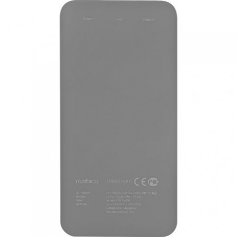 Внешний аккумулятор Rombica NEO PB100 Gray, серый