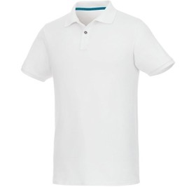 Мужское поло Beryl из переработанных органических материалов с коротким рукавом, белый