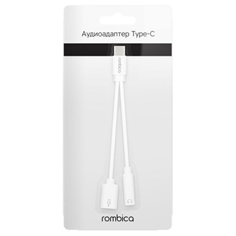 Rombica Type-C Adapter 3.5C, белый