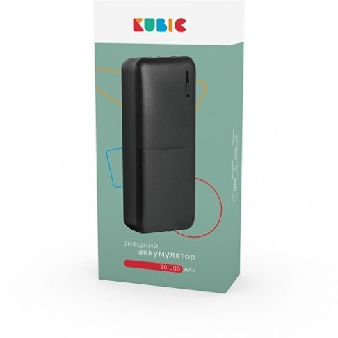 Внешний аккумулятор Kubic PB20Z Black, 20 000 мАч, Soft-touch, черный