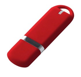 USB-флешка на 32 ГБ с покрытием soft-touch, красный