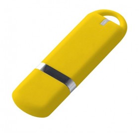 USB-флешка на 16 ГБ 3.0 USB, с покрытием soft-touch, жёлтый