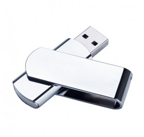 USB-флешка металлическая поворотная на 64 ГБ 3.0, глянец
