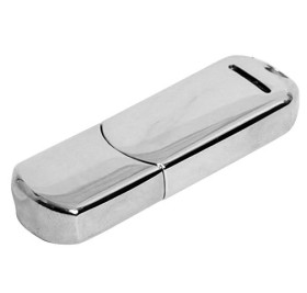 Флешка 3.0 каплевидной формы, современный дизайн, 128 Гб, серебристый
