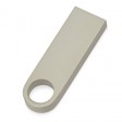 USB 2.0-флешка на 16 Гб с мини чипом и круглым отверстием, серебристый