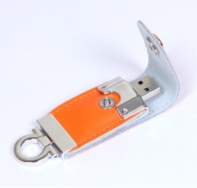 USB-флешка на 16 Гб в виде брелка, оранжевый