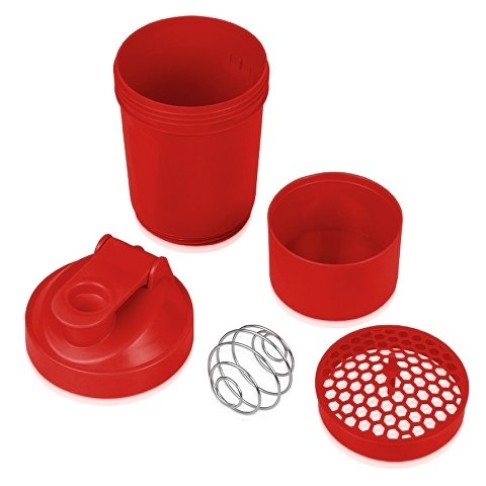 Шейкер для спортивного питания «Level Up», красный