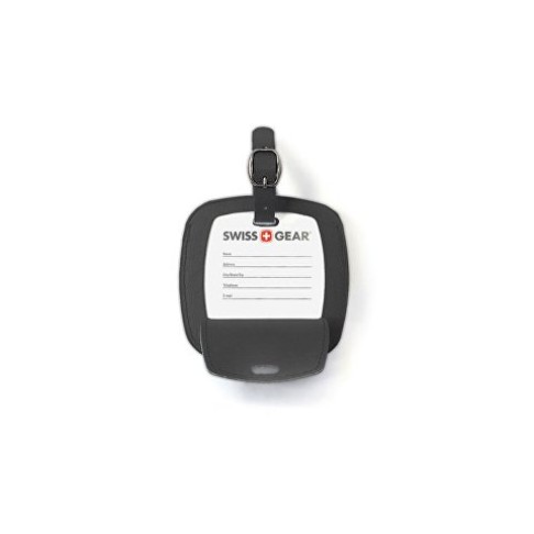 Бирка для багажа SWISSGEAR, ПВХ, 10,5 x 0,4 x 10,5 см, черный