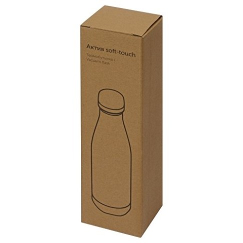 Термобутылка Актив Soft Touch, 500мл, черный