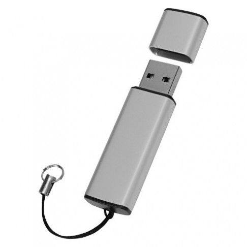 Флеш-карта USB 2.0 16 Gb металлическая с колпачком 