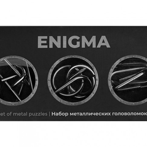 Набор из 3 металлических головоломок в мешочках «Enigma»