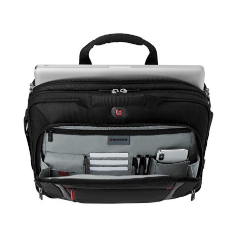 Портфель для ноутбука 15'' WENGER Sensor, черный, полиэстер/ПВХ, 40 x 15 x 33 см, 9 л