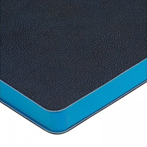 Ежедневник недатированный А5 «Boston», темно-синий (голубой обрез)