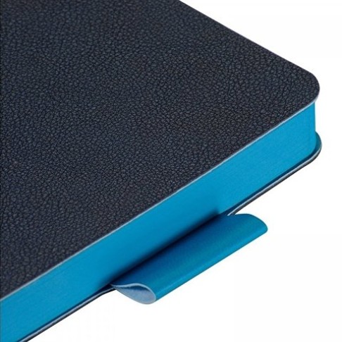 Ежедневник недатированный А5 «Boston», темно-синий (голубой обрез)