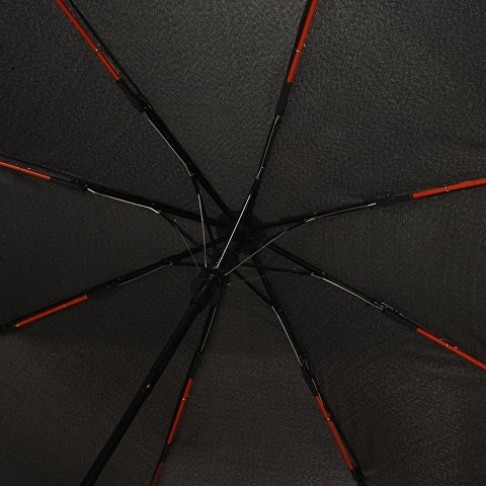 Зонт-полуавтомат складной Motley с цветными спицами, красный