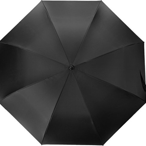 Зонт-трость «Lunker» с большим куполом (d120 см), черный