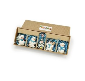 Набор елочных игрушек Снеговички подглазурная роспись